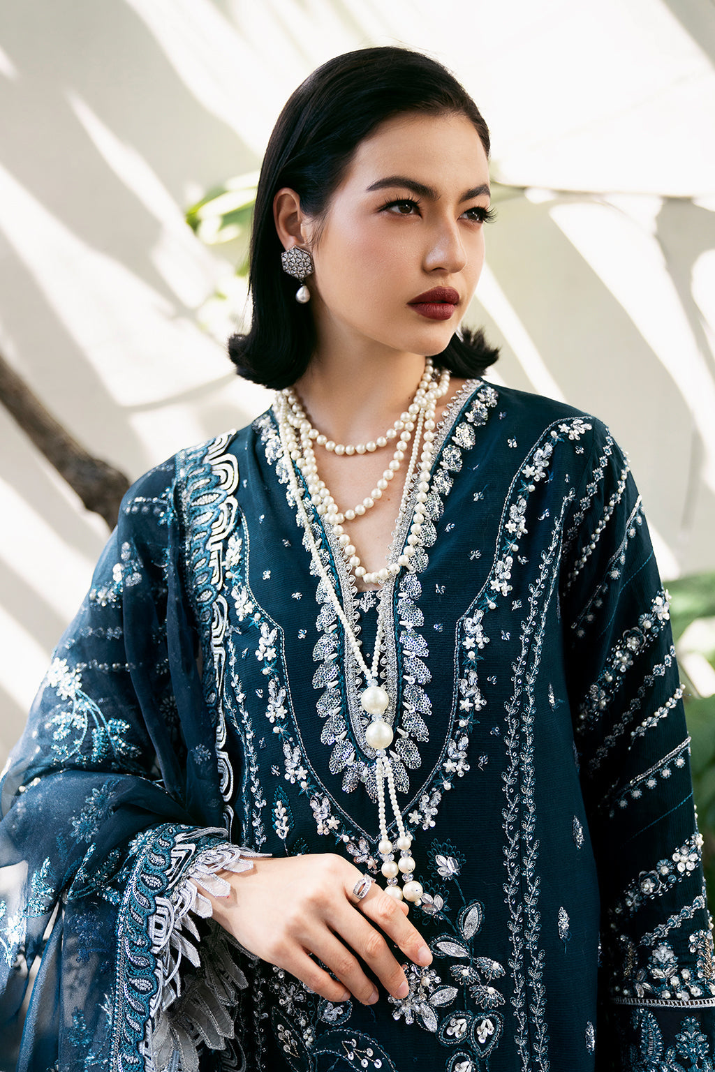 Bella Raw Silk Pakistani Formal Dresses - Saad Shaikh - 5