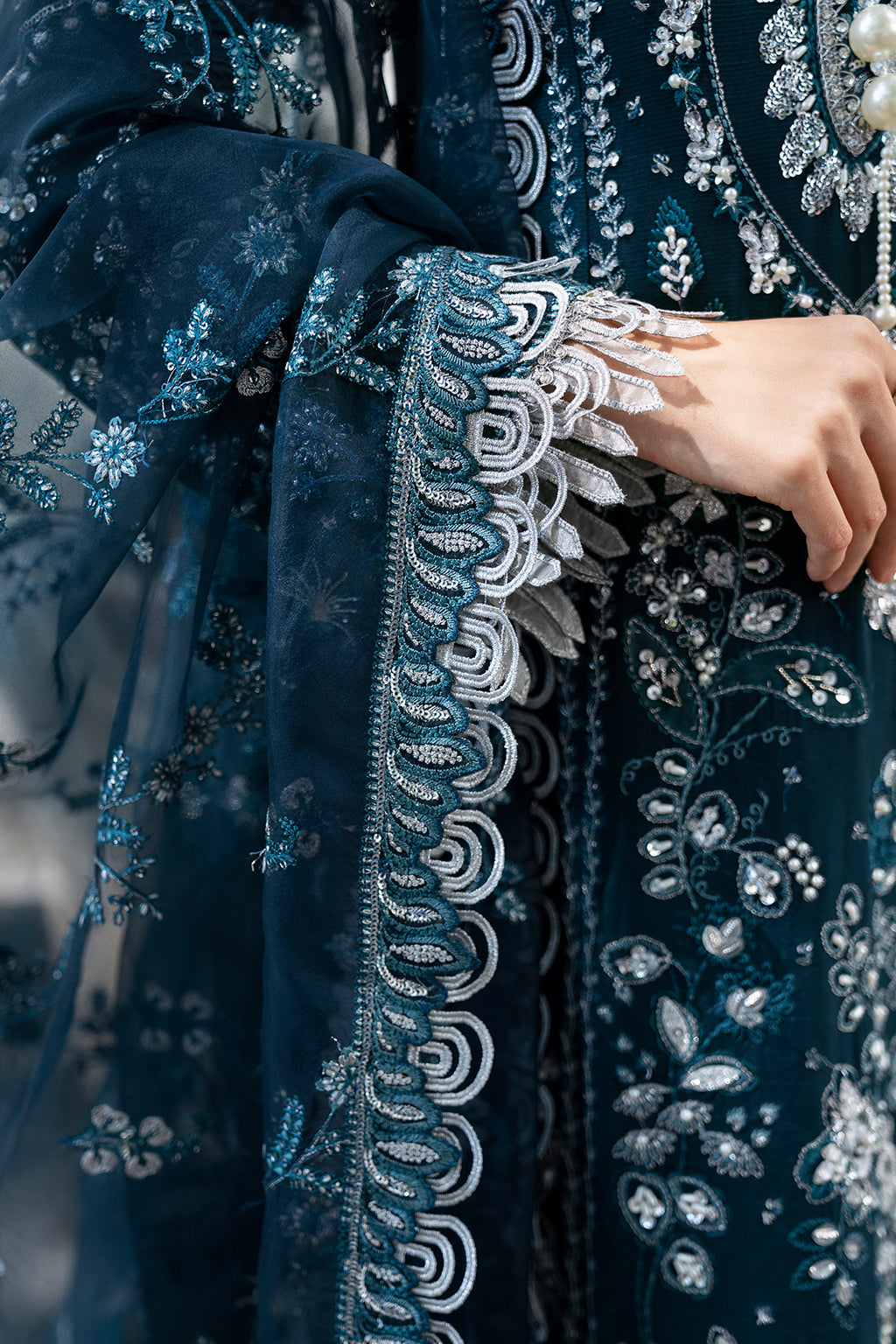 Bella Raw Silk Pakistani Formal Dresses - Saad Shaikh - 7