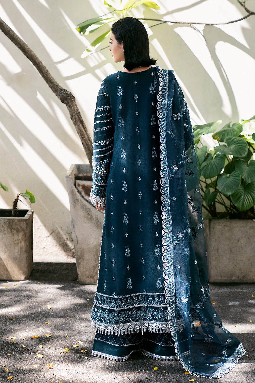 Bella Raw Silk Pakistani Formal Dresses - Saad Shaikh - 4