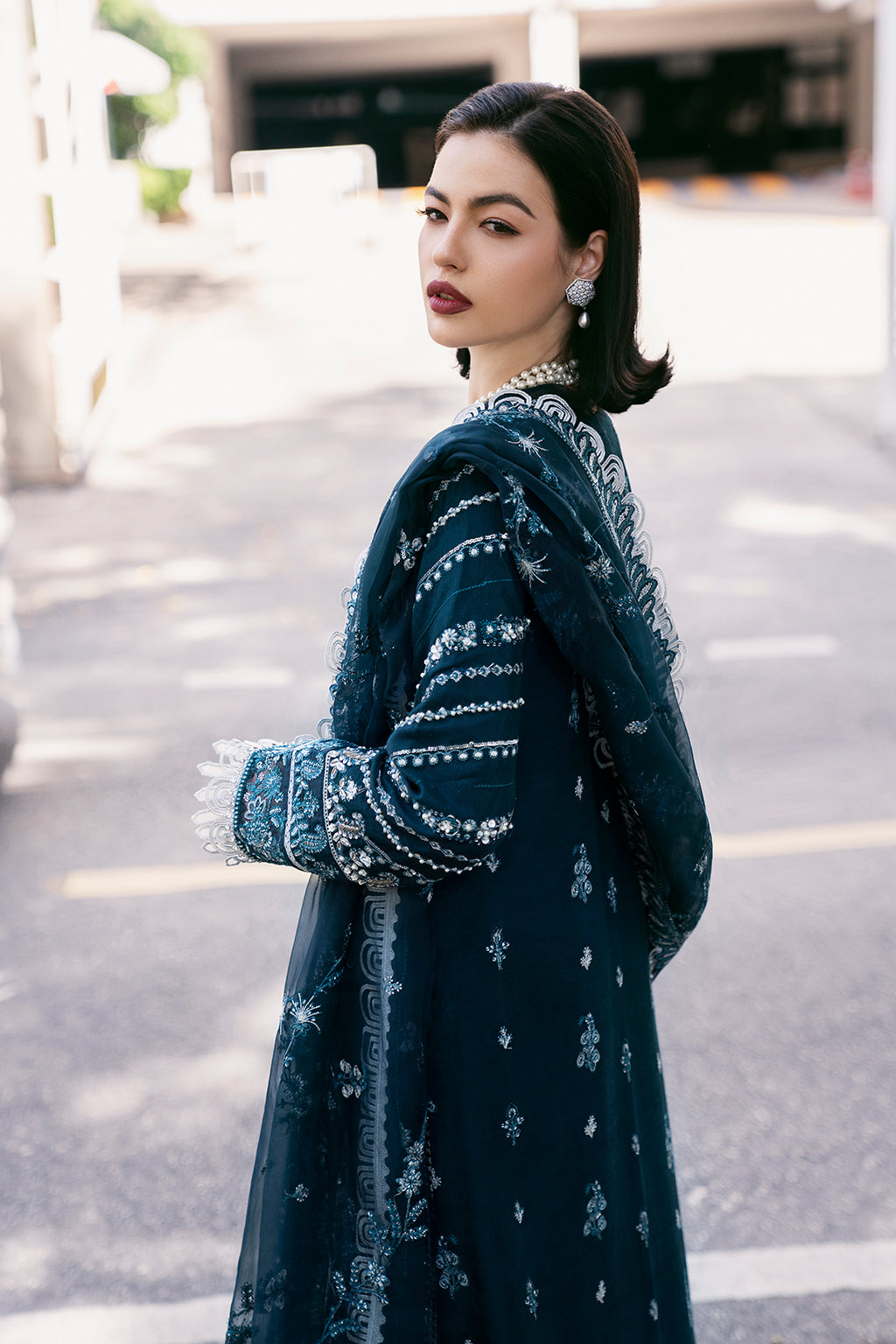 Bella Raw Silk Pakistani Formal Dresses - Saad Shaikh - 12