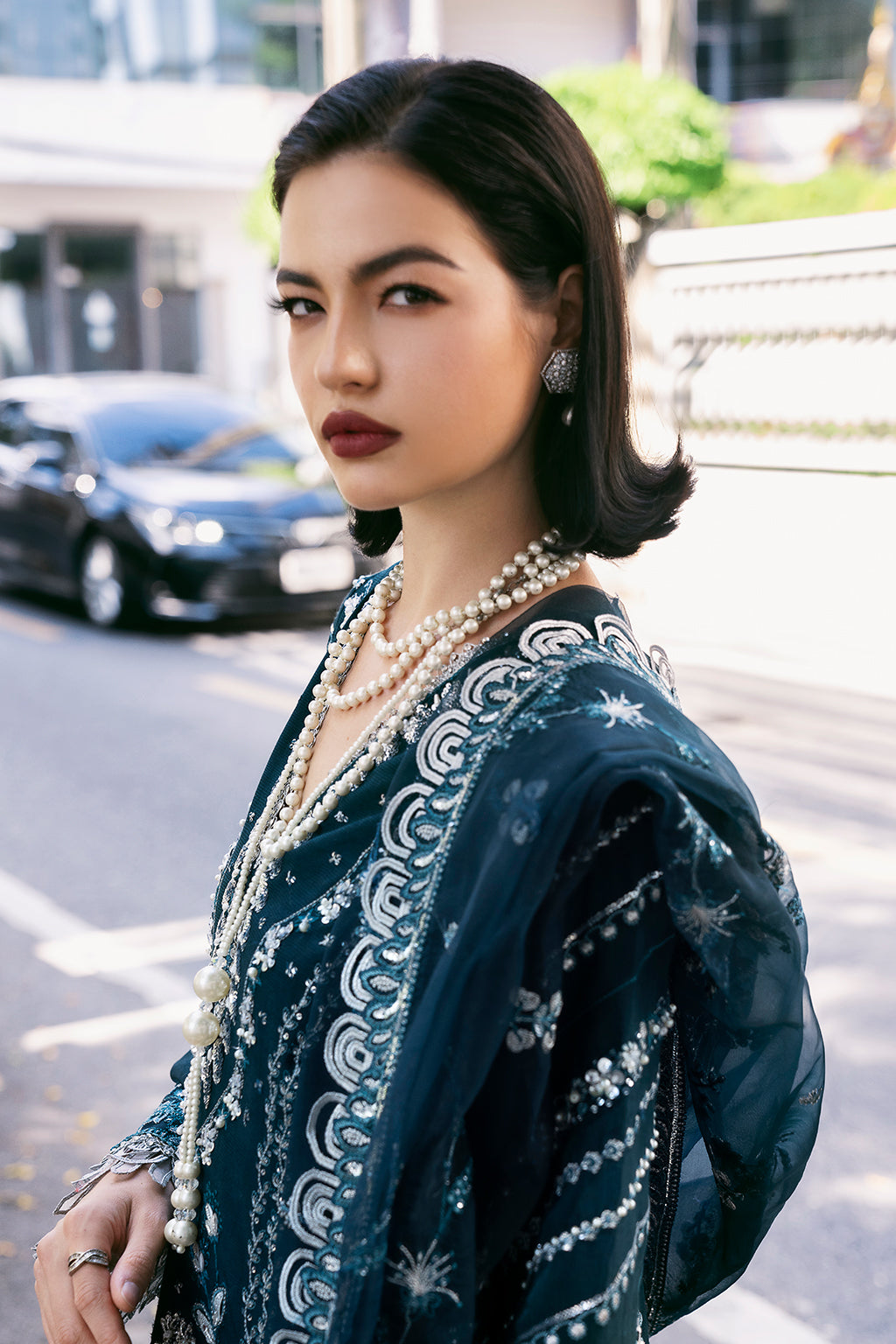 Bella Raw Silk Pakistani Formal Dresses - Saad Shaikh - 15