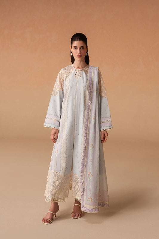 Sunnival Blue Premium Fabric Pakistani Summer Dresses - Afrozeh - 1