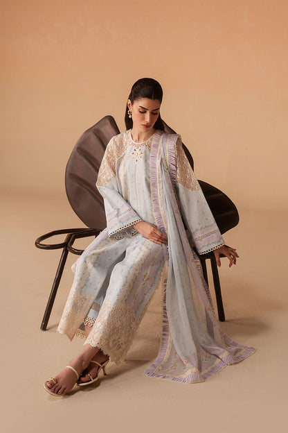 Sunnival Blue Premium Fabric Pakistani Summer Dresses - Afrozeh - 5
