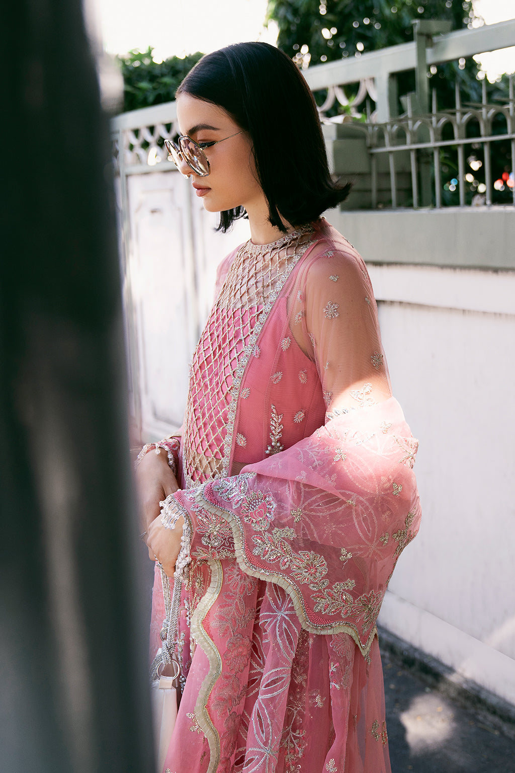 Sandy Raw Silk Pakistani Formal Dresses - Saad Shaikh - 17