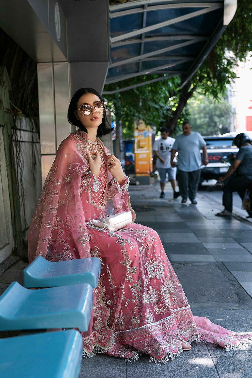 Sandy Raw Silk Pakistani Formal Dresses - Saad Shaikh - 18