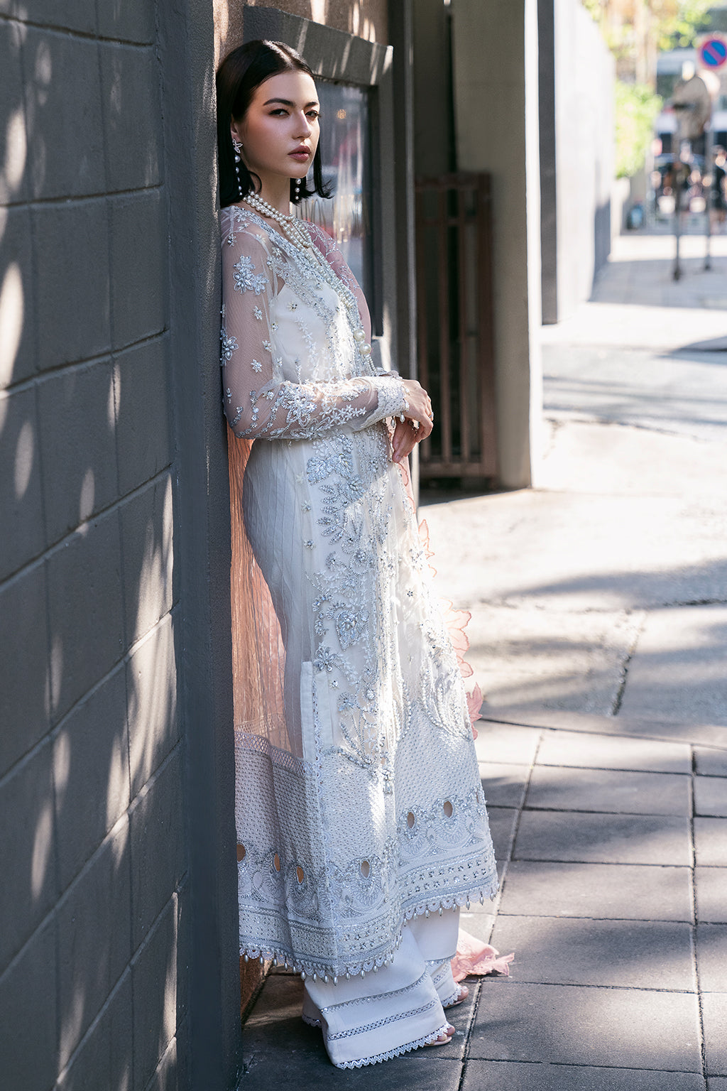 Pearl Wind Raw Silk Pakistani Formal Dresses - Saad Shaikh - 4