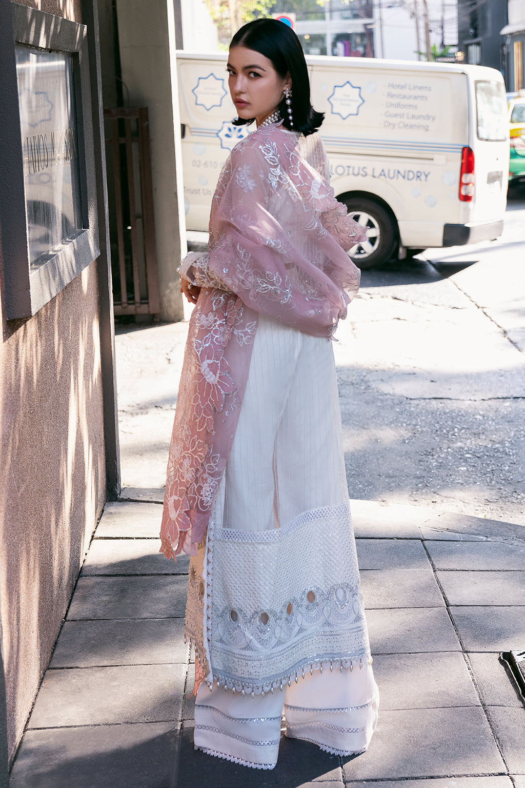 Pearl Wind Raw Silk Pakistani Formal Dresses - Saad Shaikh - 2