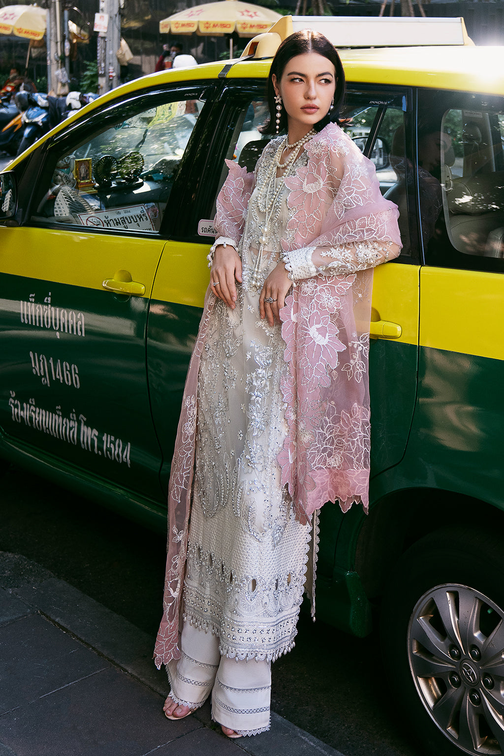 Pearl Wind Raw Silk Pakistani Formal Dresses - Saad Shaikh - 17