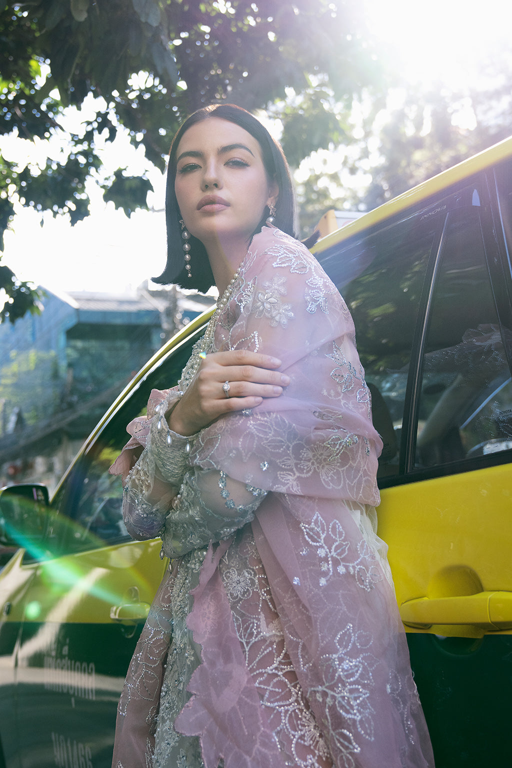 Pearl Wind Raw Silk Pakistani Formal Dresses - Saad Shaikh - 5