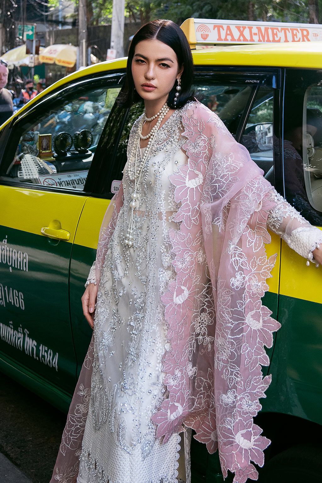 Pearl Wind Raw Silk Pakistani Formal Dresses - Saad Shaikh - 19