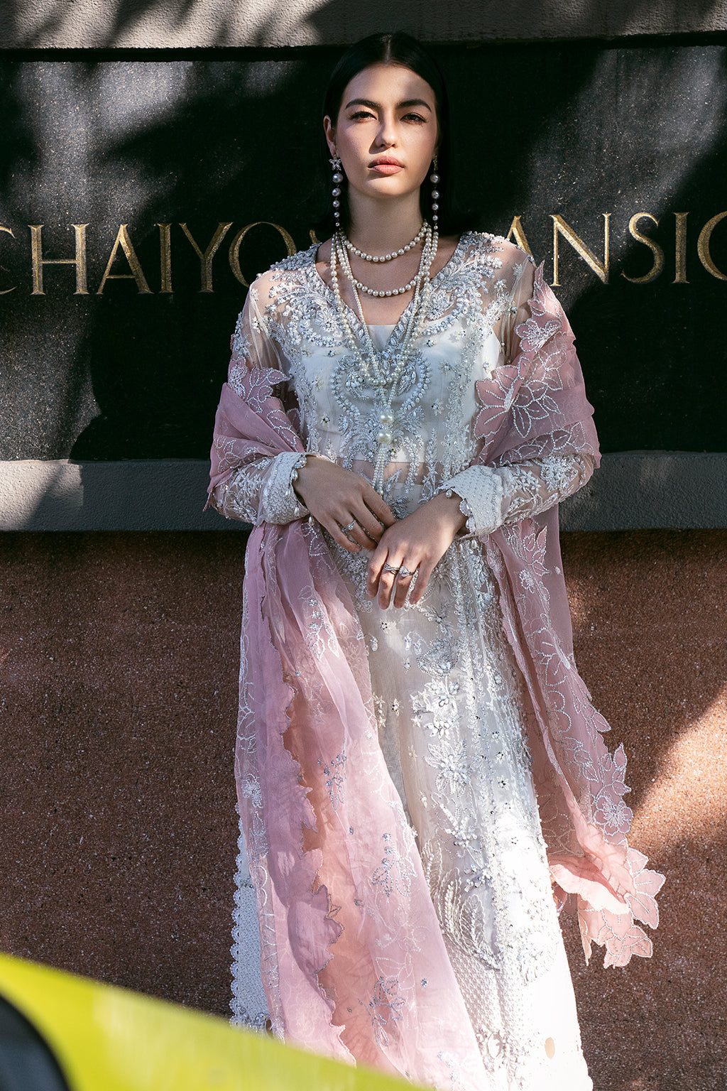 Pearl Wind Raw Silk Pakistani Formal Dresses - Saad Shaikh - 20
