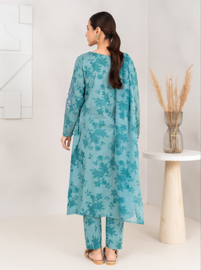 Shaila - Blue Premium Fabric Pakistani Winter Dresses - Sahiba-clothing - 2