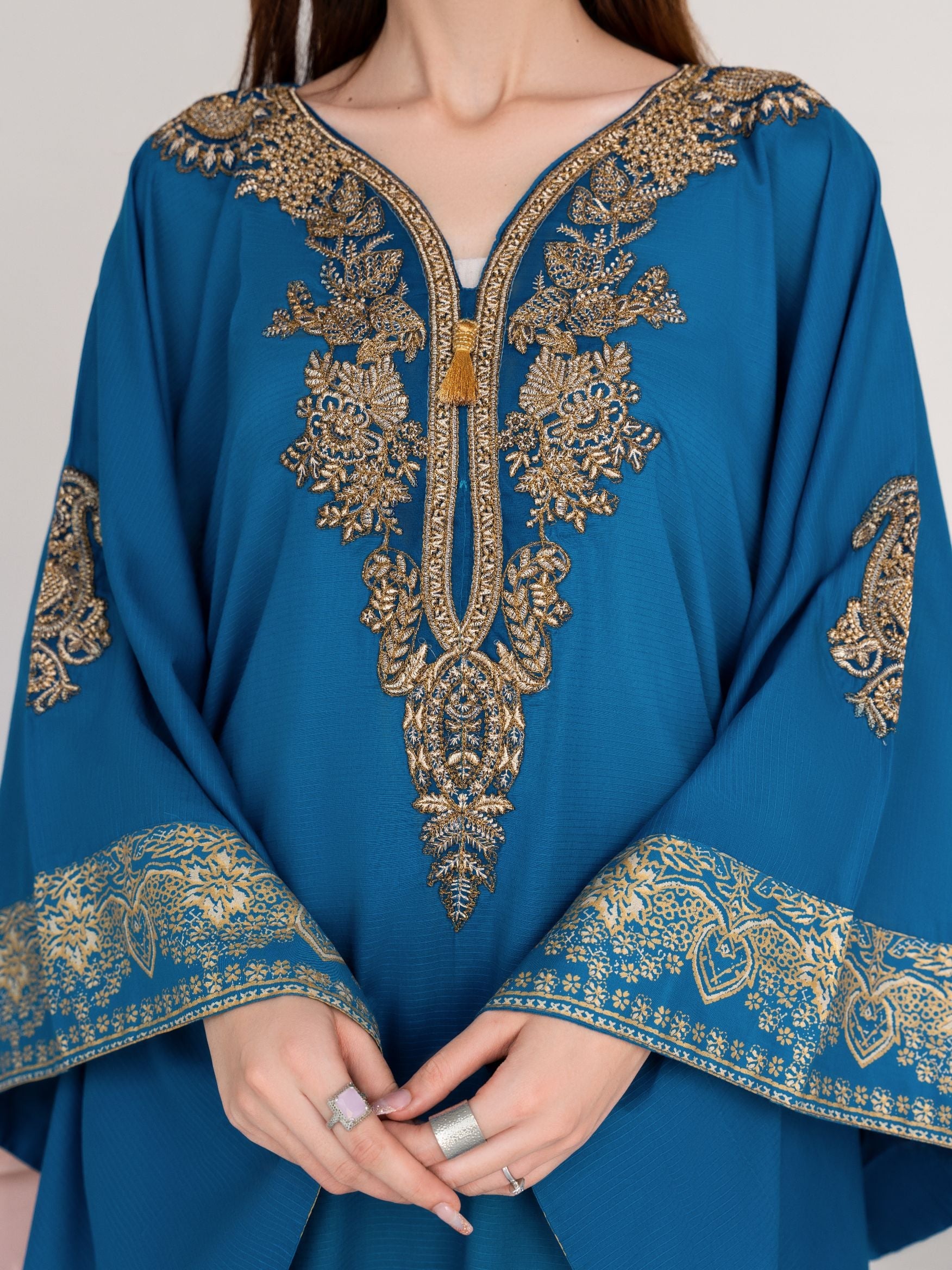 Crescent - Kaftan Premium Fabric Pakistani Summer Dresses - Sahiba-clothing - 4