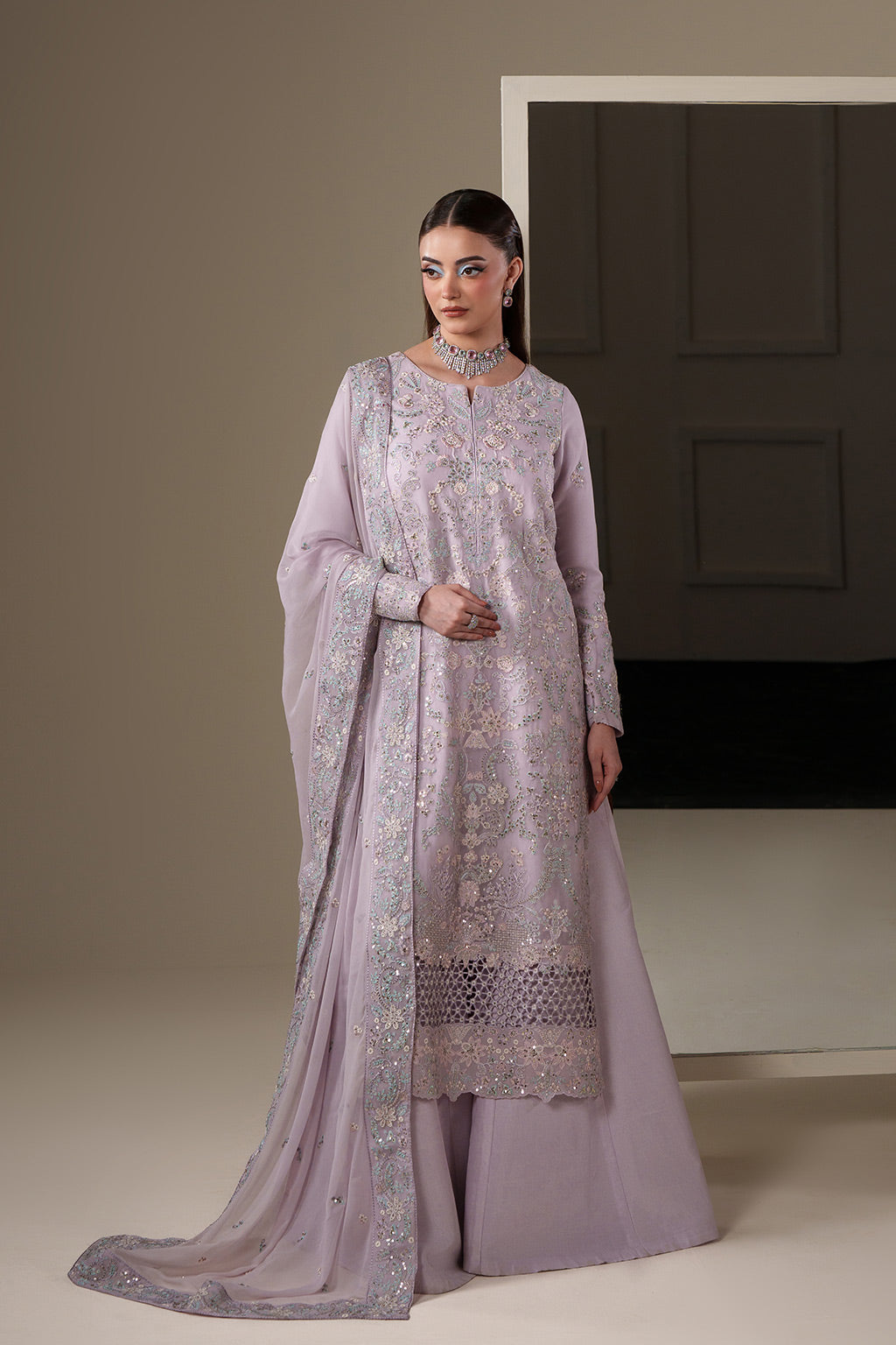 MIRA Raw Silk Pakistani Formal Dresses - Emaan Adeel - 3
