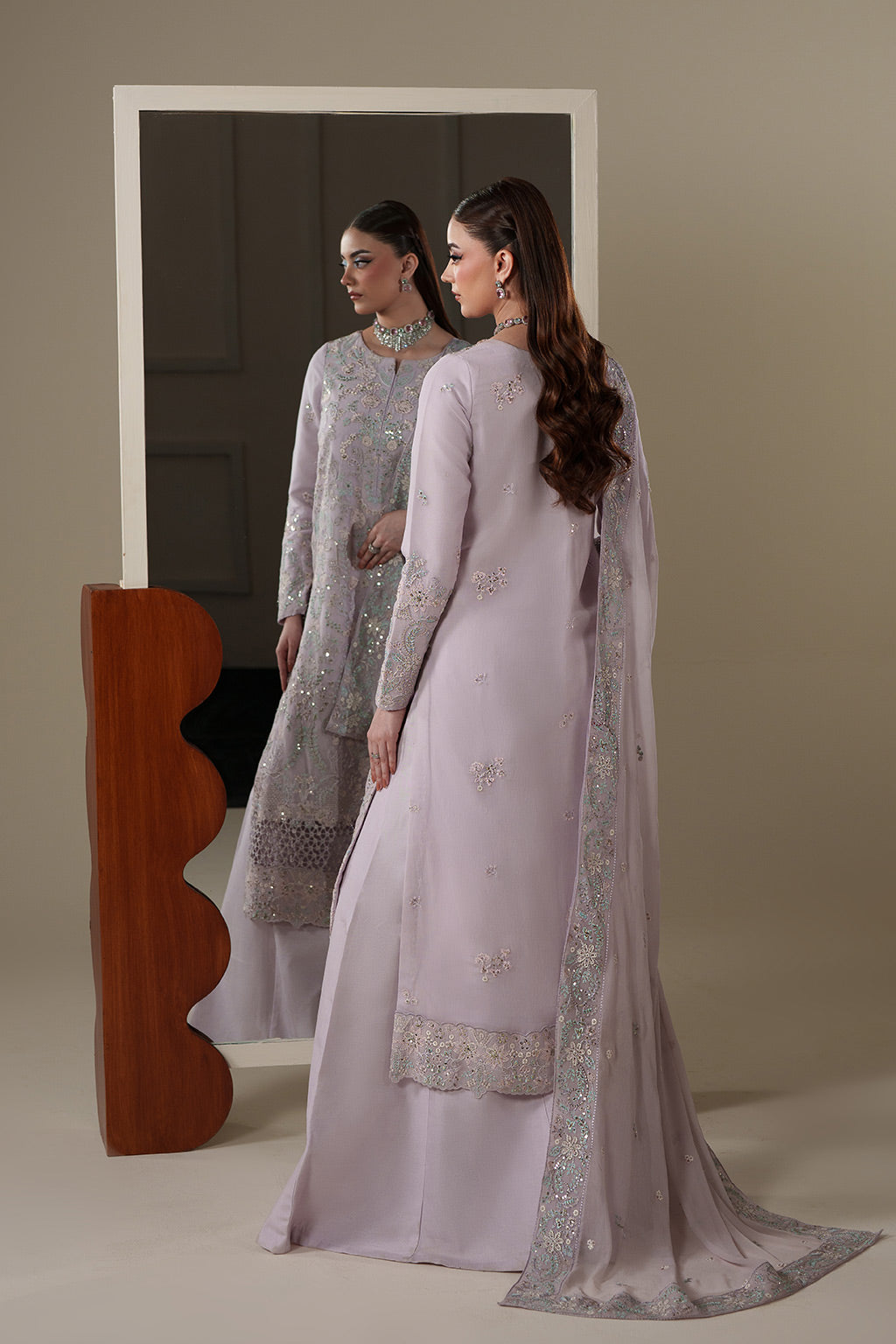 MIRA Raw Silk Pakistani Formal Dresses - Emaan Adeel - 2