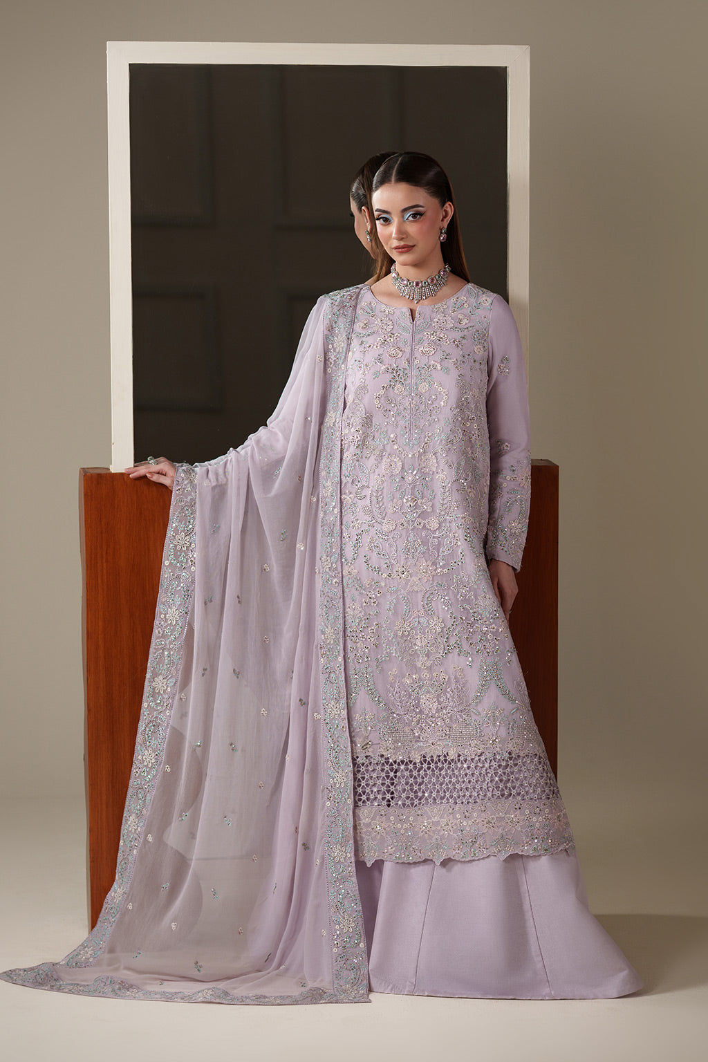 MIRA Raw Silk Pakistani Formal Dresses - Emaan Adeel - 5