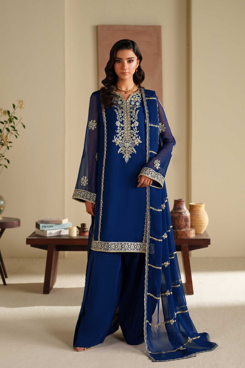 Sahar Chiffon Pakistani Formal Dresses - Akbar Aslam - 1