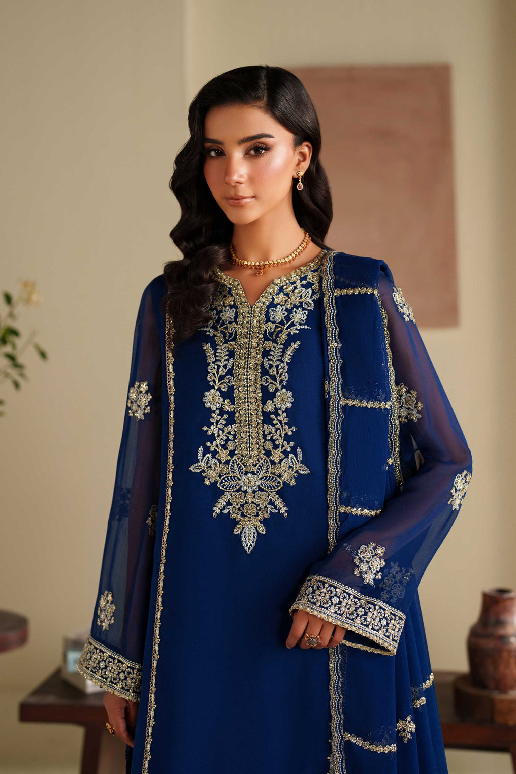 Sahar Chiffon Pakistani Formal Dresses - Akbar Aslam - 2