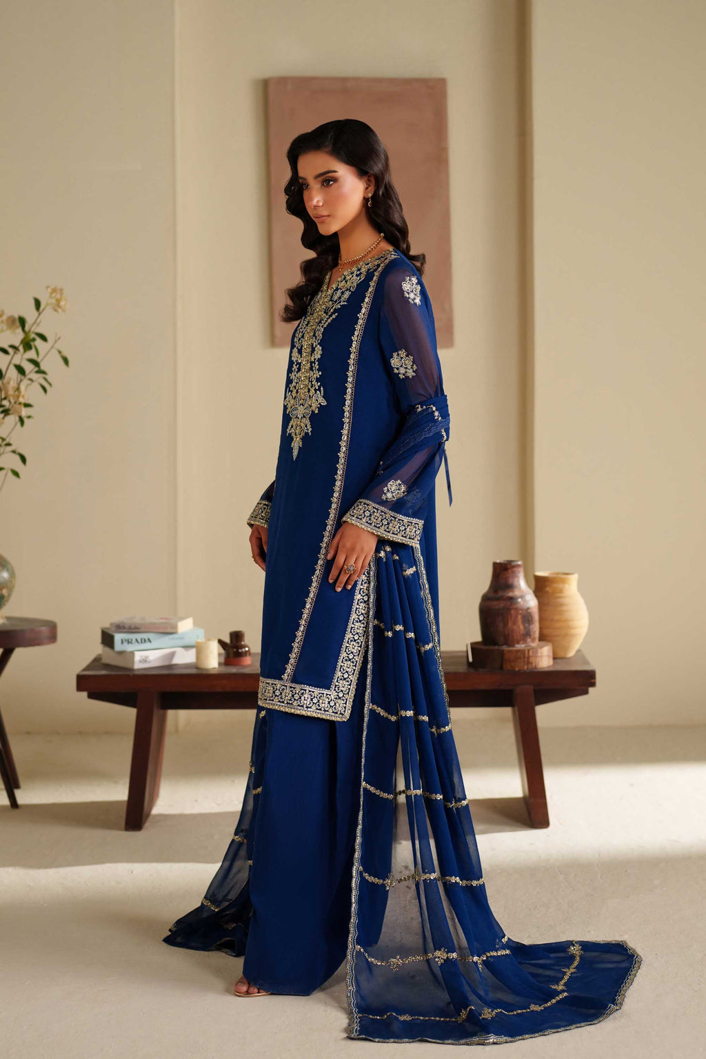 Sahar Chiffon Pakistani Formal Dresses - Akbar Aslam - 3