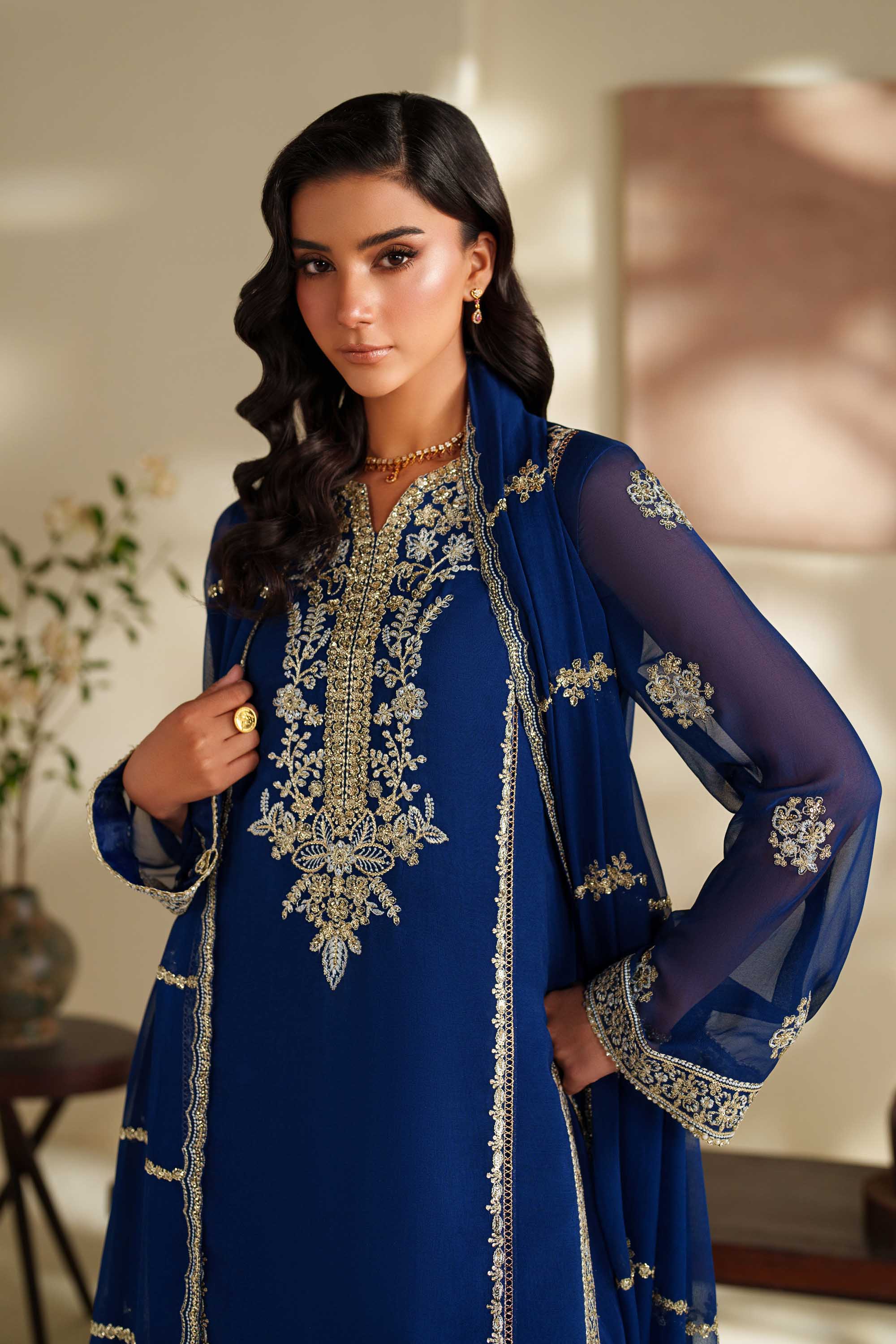 Sahar Chiffon Pakistani Formal Dresses - Akbar Aslam - 5