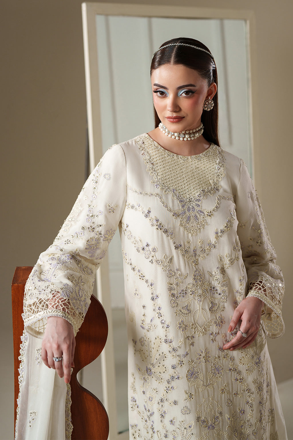 ELOSIE Raw Silk Pakistani Formal Dresses - Emaan Adeel - 6