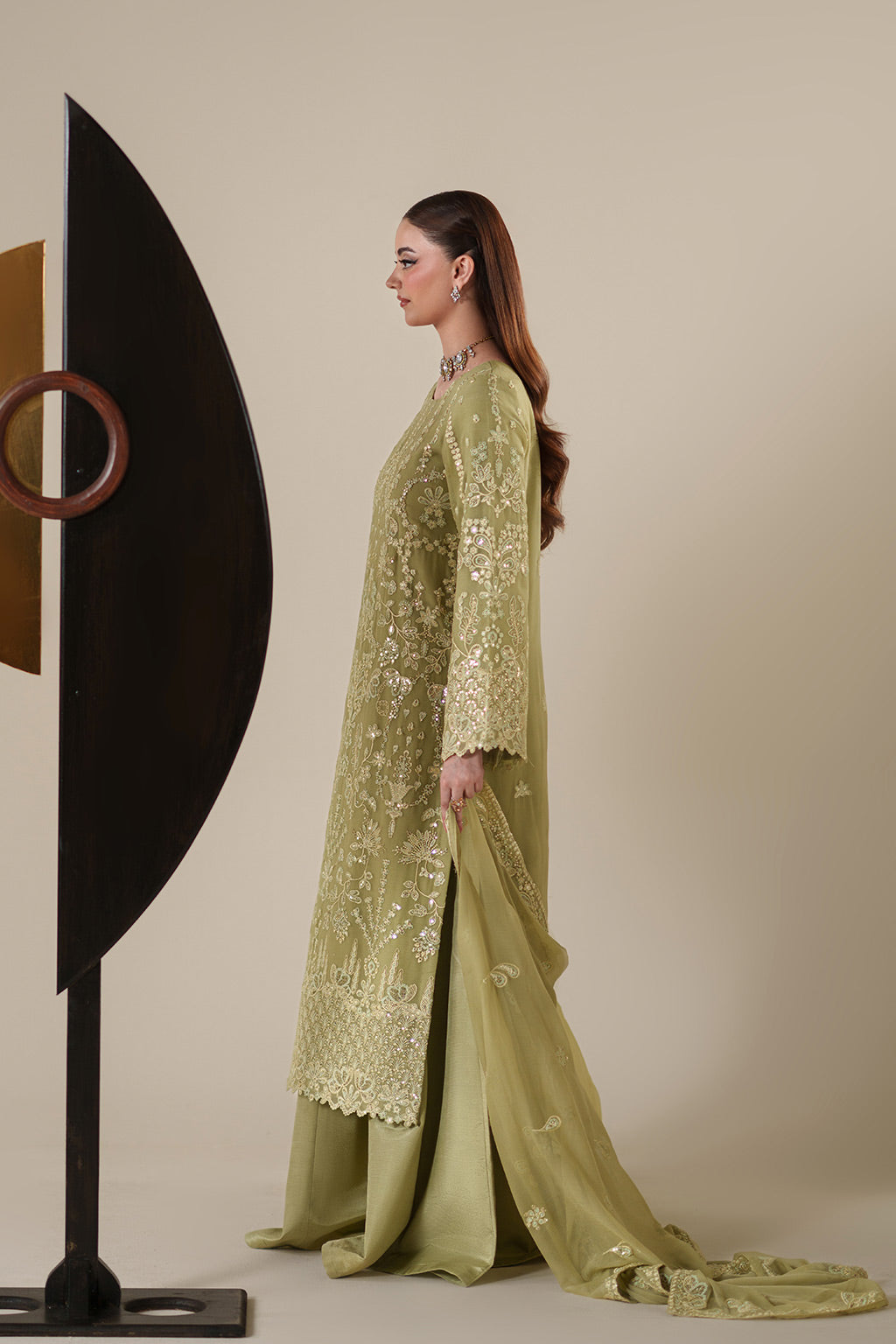 NOLA Raw Silk Pakistani Formal Dresses - Emaan Adeel - 3