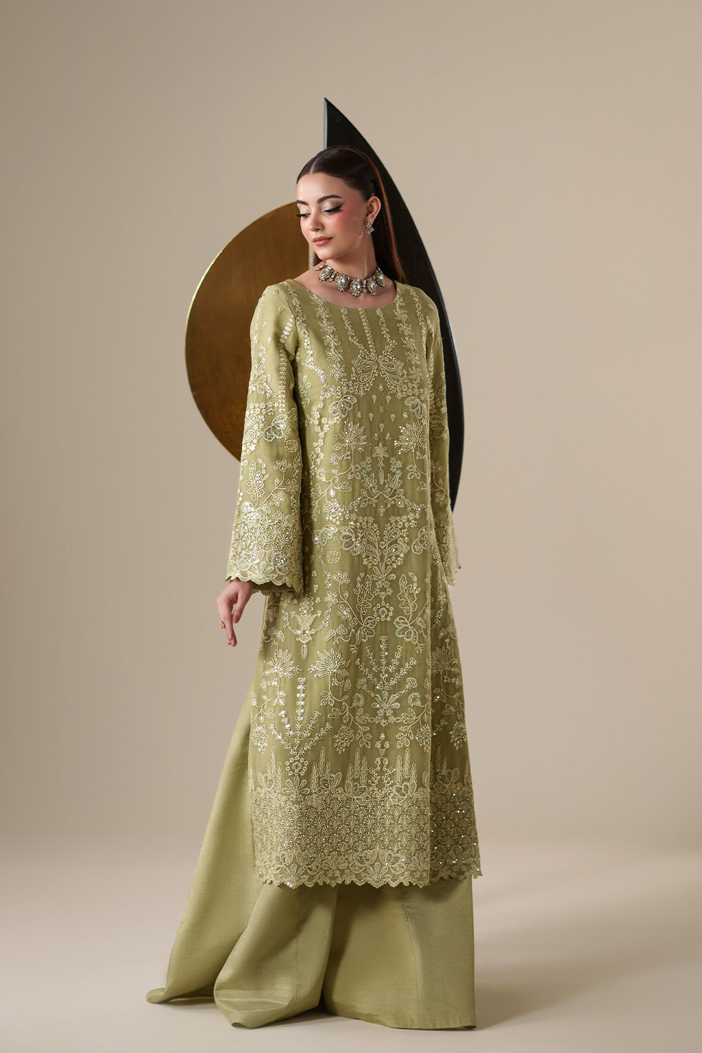 NOLA Raw Silk Pakistani Formal Dresses - Emaan Adeel - 4