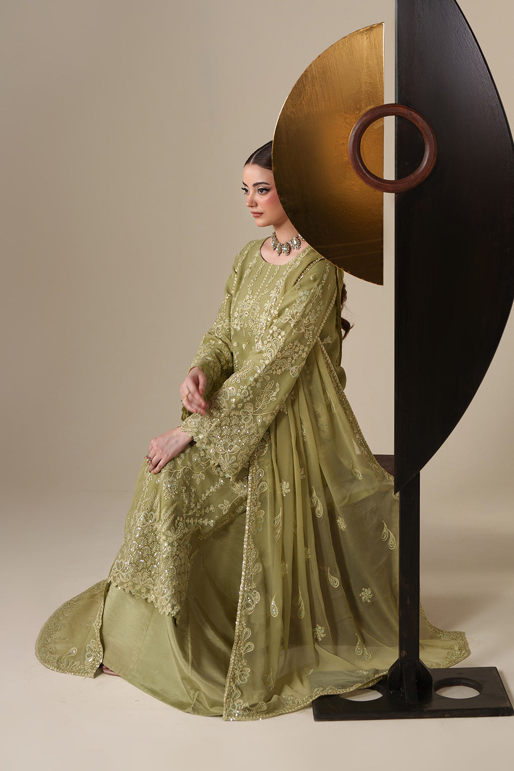 NOLA Raw Silk Pakistani Formal Dresses - Emaan Adeel - 7