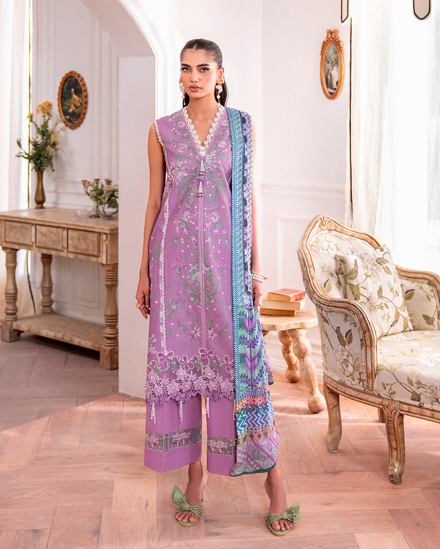 Laila Organza Pakistani Summer Dresses - Roheenaz - 1