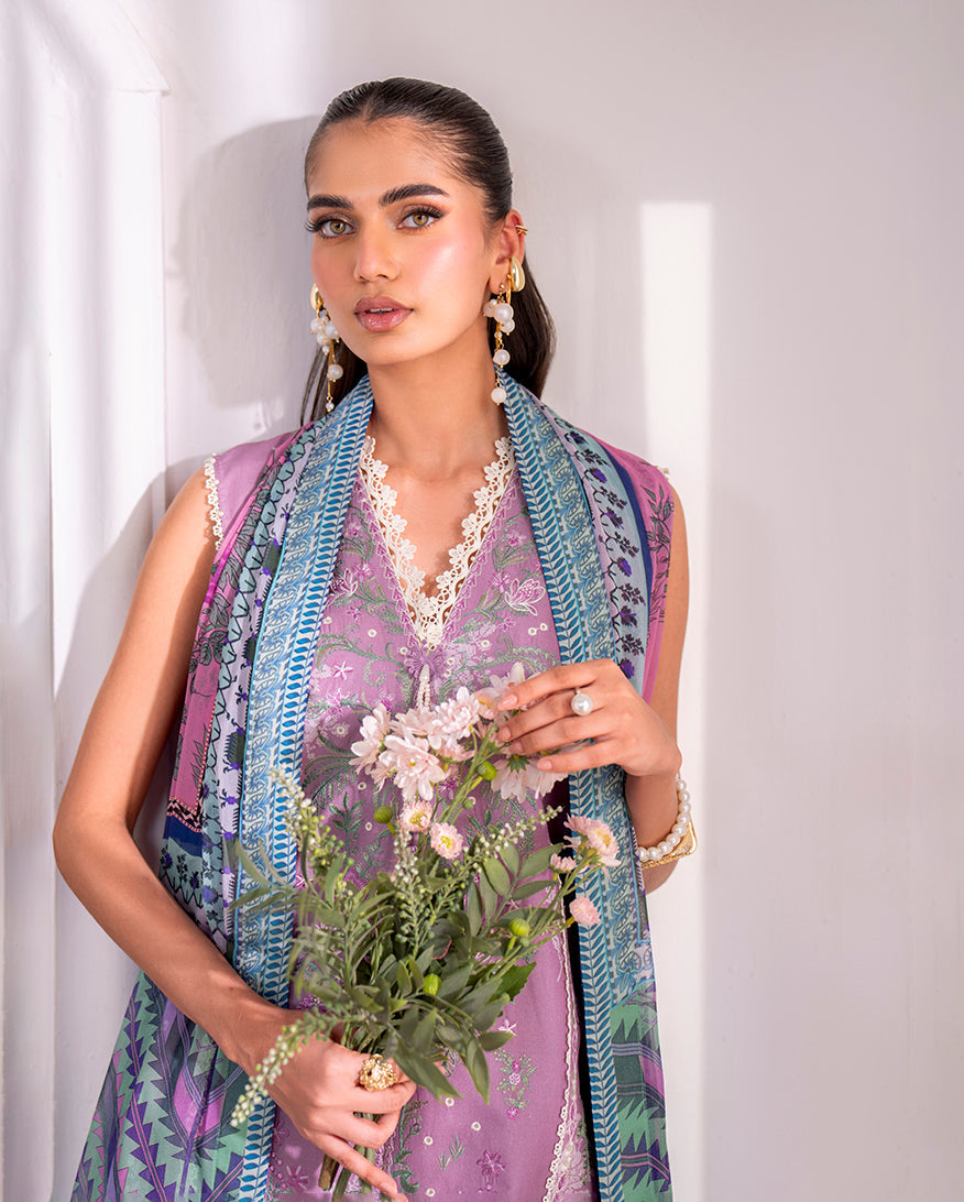 Laila Organza Pakistani Summer Dresses - Roheenaz - 5