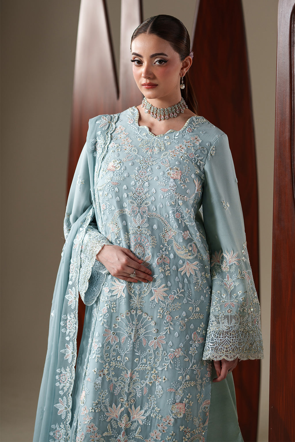 ARIA Raw Silk Pakistani Formal Dresses - Emaan Adeel - 5
