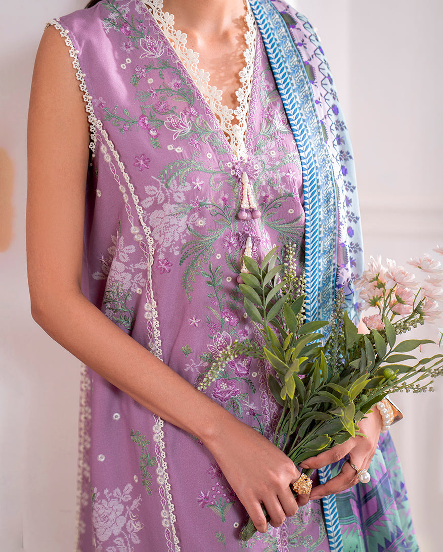 Laila Organza Pakistani Summer Dresses - Roheenaz - 6