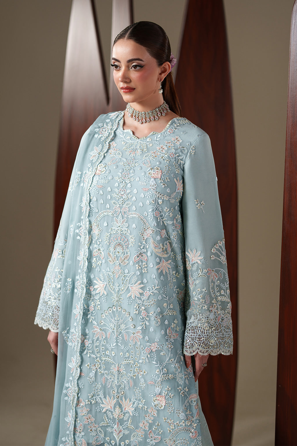 ARIA Raw Silk Pakistani Formal Dresses - Emaan Adeel - 6