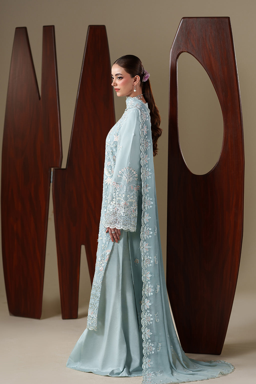 ARIA Raw Silk Pakistani Formal Dresses - Emaan Adeel - 3