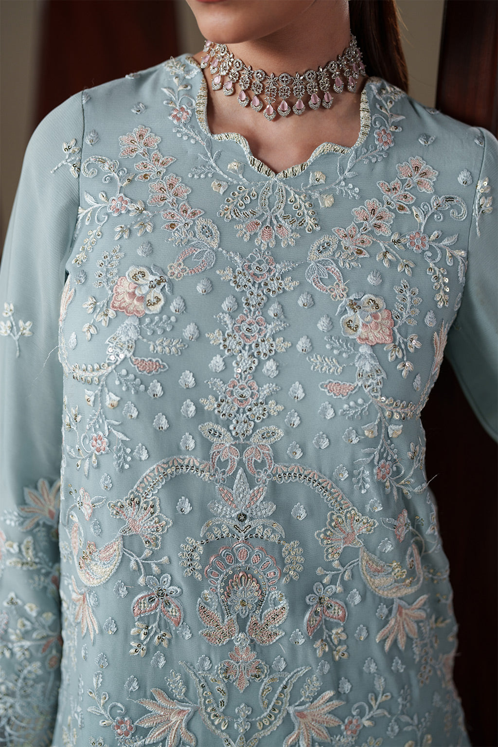 ARIA Raw Silk Pakistani Formal Dresses - Emaan Adeel - 8