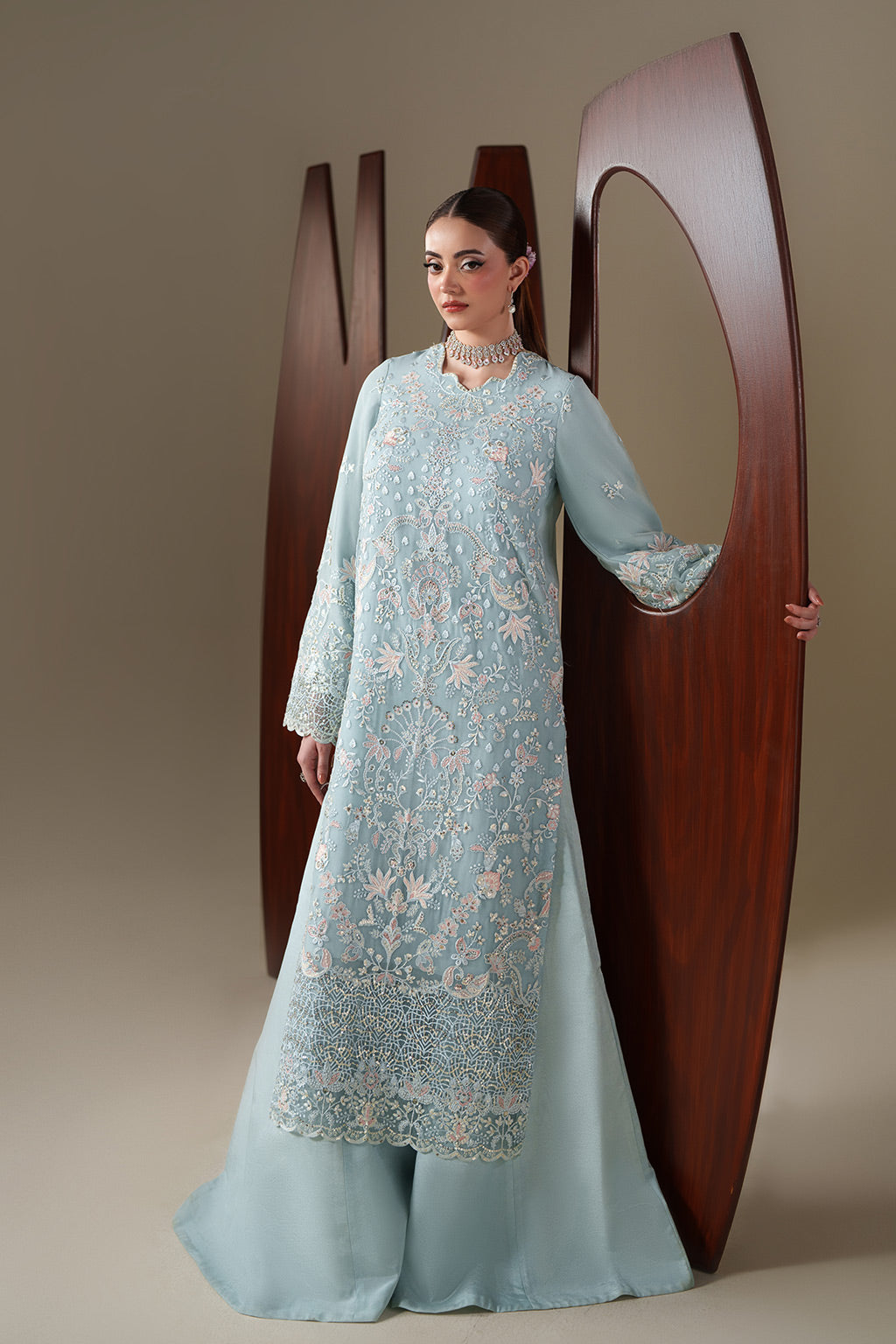 ARIA Raw Silk Pakistani Formal Dresses - Emaan Adeel - 4