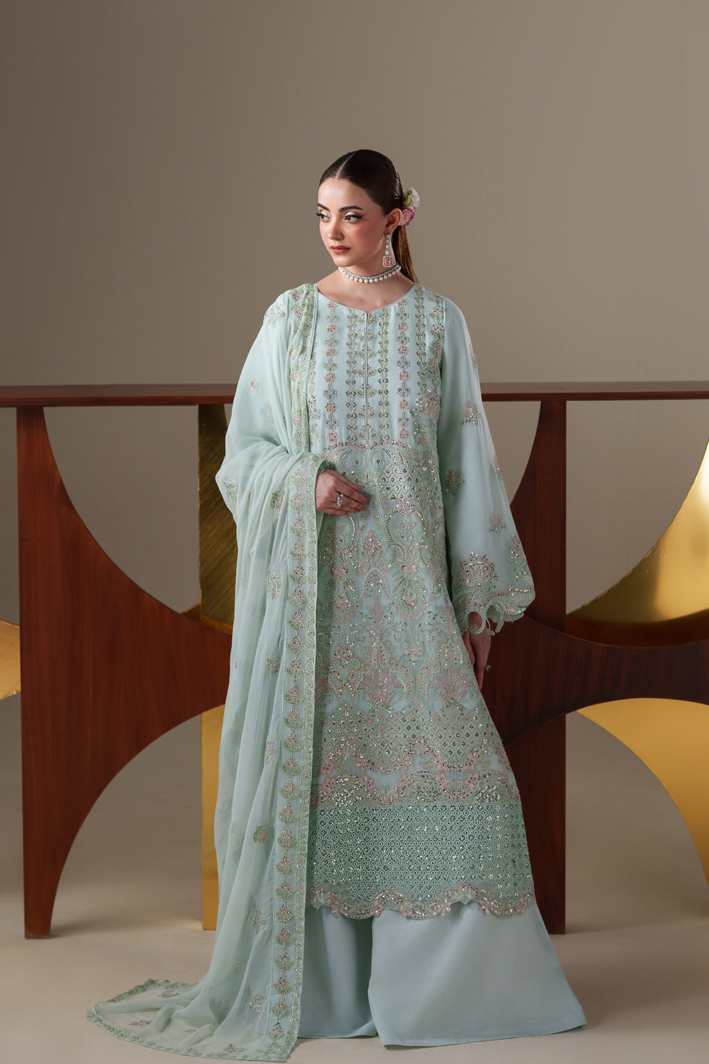 ORLA Raw Silk Pakistani Formal Dresses - Emaan Adeel - 1