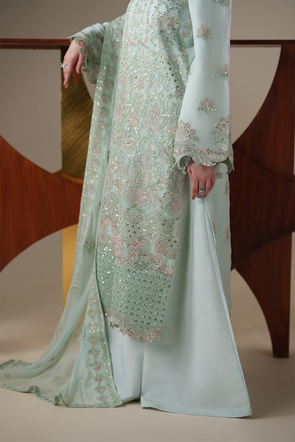 ORLA Raw Silk Pakistani Formal Dresses - Emaan Adeel - 8