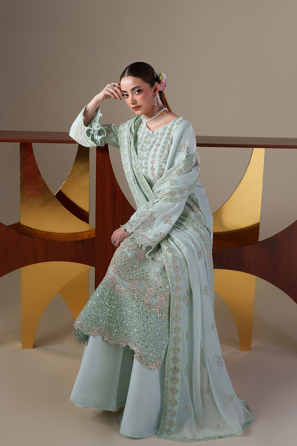 ORLA Raw Silk Pakistani Formal Dresses - Emaan Adeel - 4