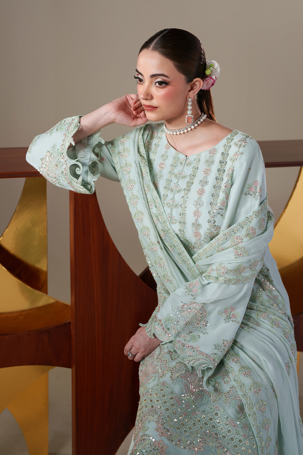 ORLA Raw Silk Pakistani Formal Dresses - Emaan Adeel - 5
