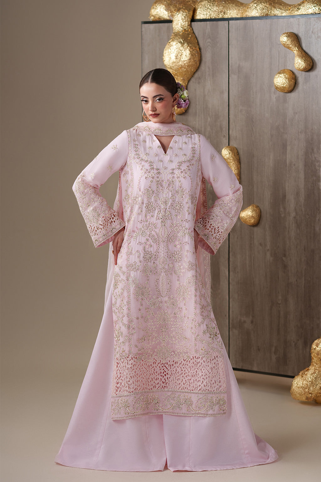 LUNE Raw Silk Pakistani Formal Dresses - Emaan Adeel - 4