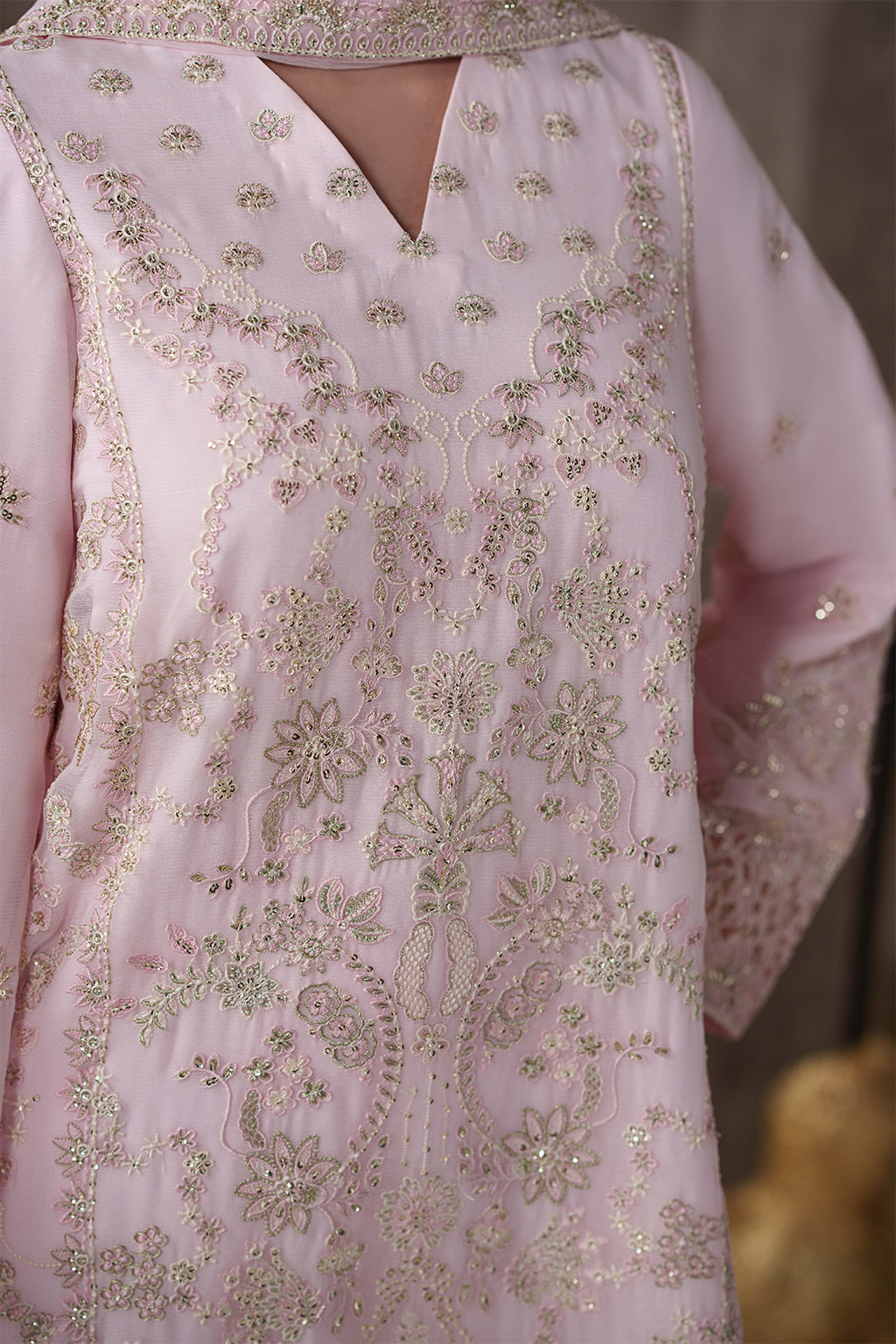 LUNE Raw Silk Pakistani Formal Dresses - Emaan Adeel - 8