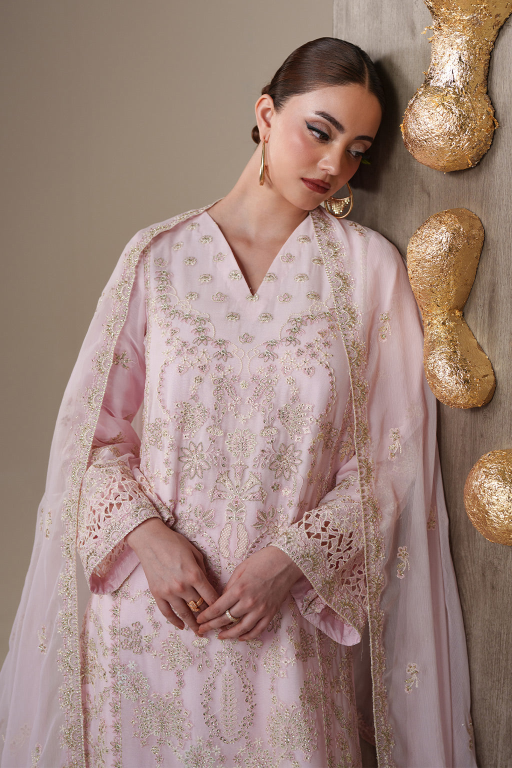 LUNE Raw Silk Pakistani Formal Dresses - Emaan Adeel - 5