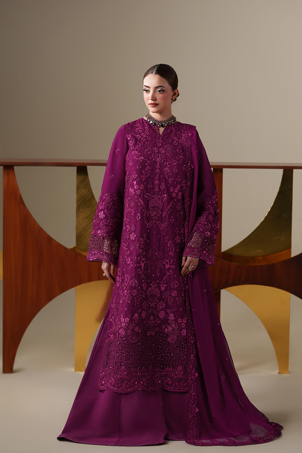 THEA Raw Silk Pakistani Formal Dresses - Emaan Adeel - 1