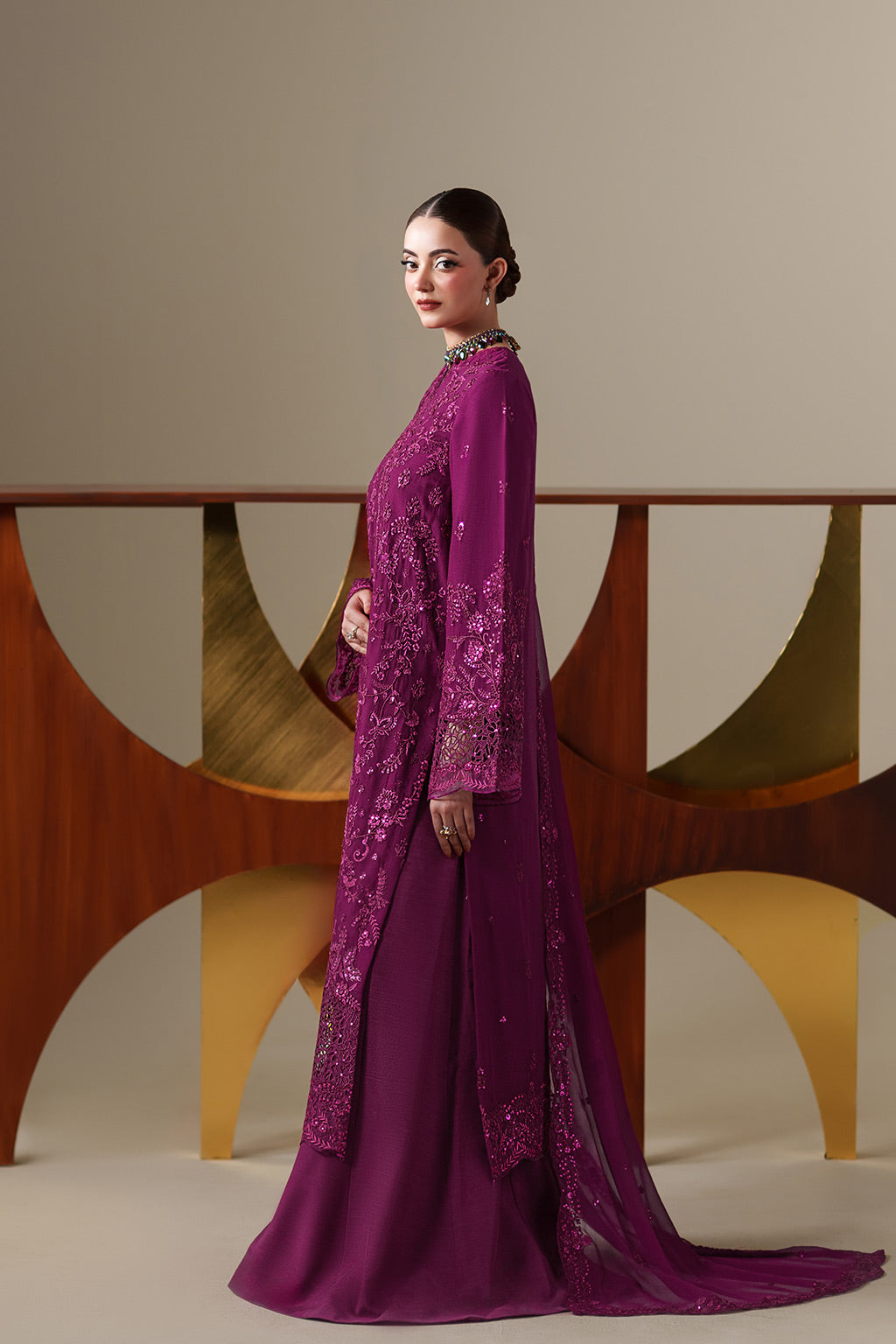 THEA Raw Silk Pakistani Formal Dresses - Emaan Adeel - 3