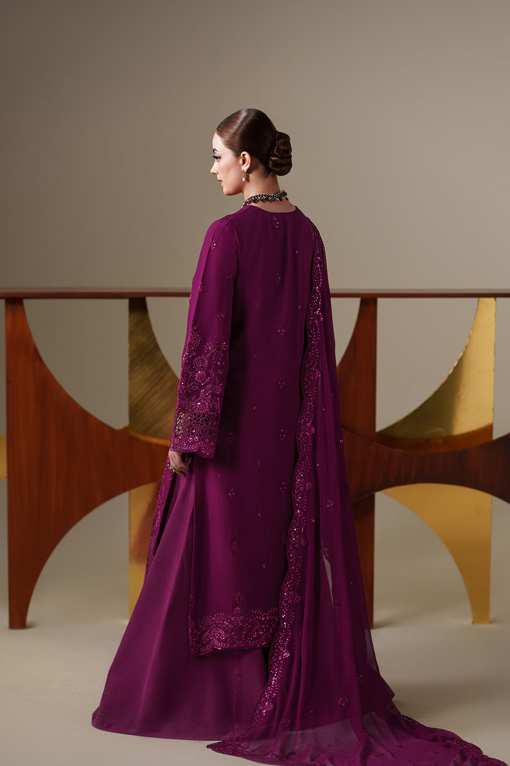 THEA Raw Silk Pakistani Formal Dresses - Emaan Adeel - 2