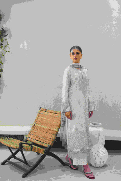 LINA (AF-02) Chiffon Pakistani Summer Dresses - aabyaan - 5