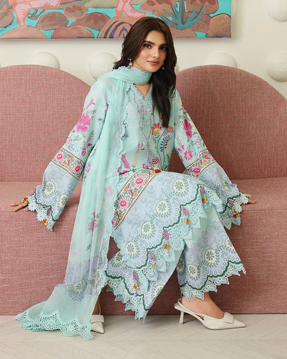 Delft Bloom Organza Women Clothing - Roheenaz - 3