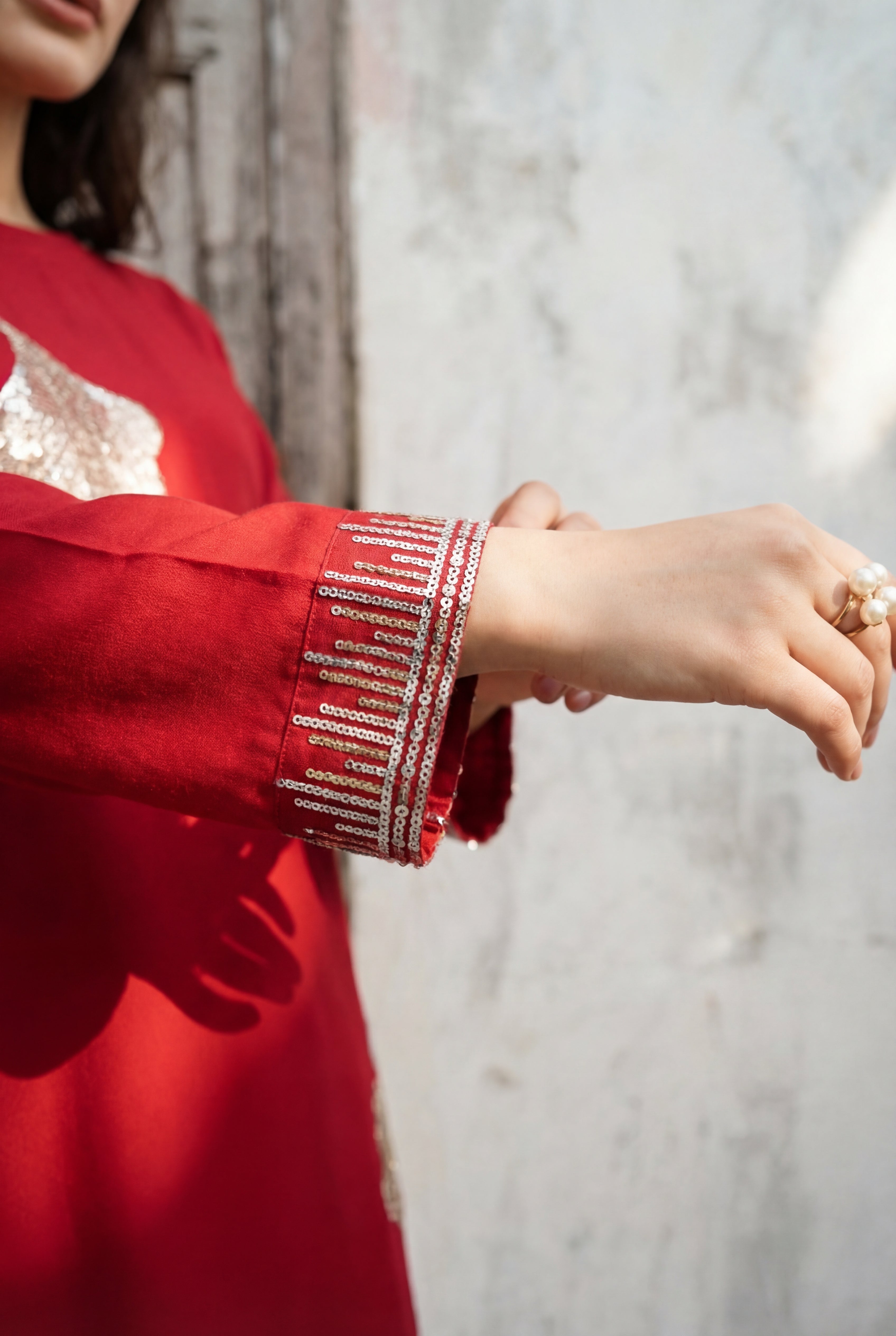 Elegant Maroon Premium Fabric Pakistani Summer Dresses - Sahiba-clothing - 3