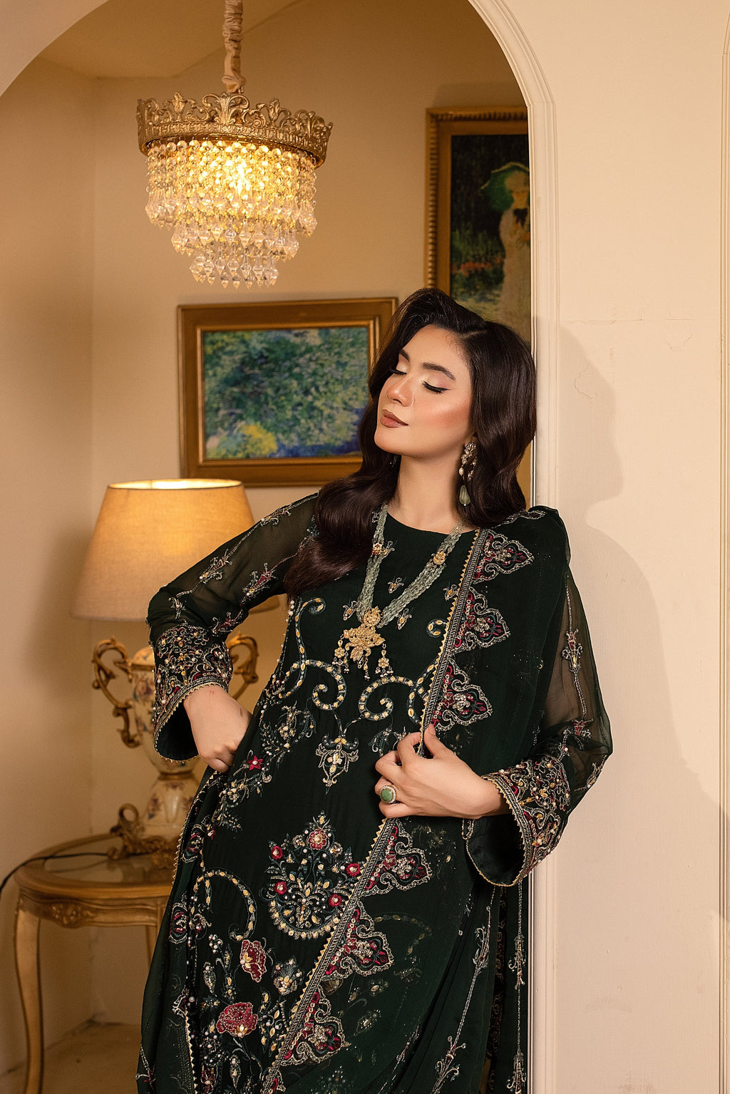 Emeralda Raw Silk Pakistani Formal Dresses - Sidra Aleem - 4